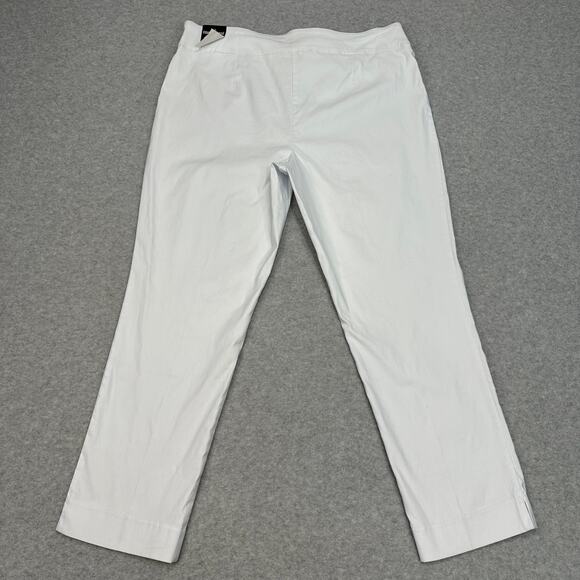 Counterparts Pull-On Mid Rise Slim Leg Dress Pants Womens 18 White Luxe Stretch - Picture 6 of 15